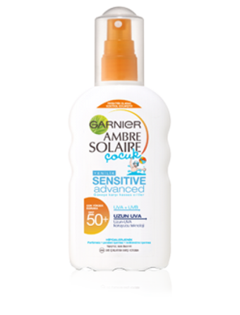 Garnier Ambre Solaire Sensitive Advanced 50+ Faktör Yağlı Bebek ve Çocuk Güneş Kremi 200 ml