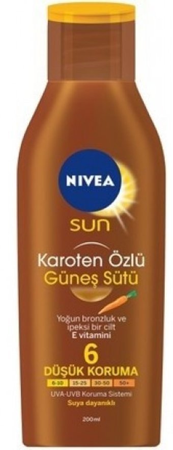 Nivea Carotene Karoten Özü Yoğun 6 Faktör Vücut İçin Bronzlaştırıcı Losyon 200 ml
