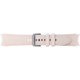 Samsung Watch 5 Uyumlu 20 mm Deri Akıllı Bileklik Kordonu Pembe