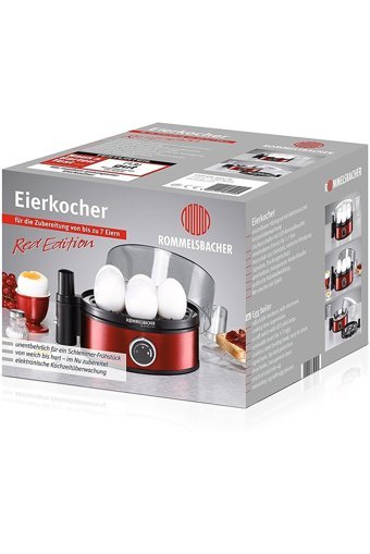 Rommelsbacher P26337S4152 7'li 400 W Çelik Kırmızı Yumurta Haşlayıcı