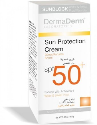 DermaDerm Renksiz 50+ Faktör Mineral Filtreli Yağlı Tüm Vücut ve Yüz Güneş Kremi 100 ml