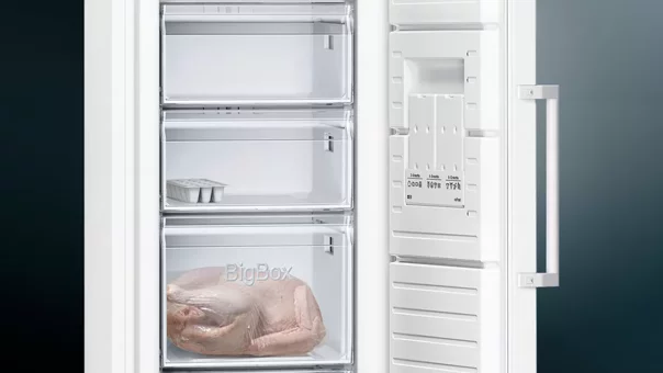 Siemens GS36NVWFON 5 Çekmeceli F Enerji Sınıfı 241 lt Dikey Solo Derin Dondurucu Beyaz