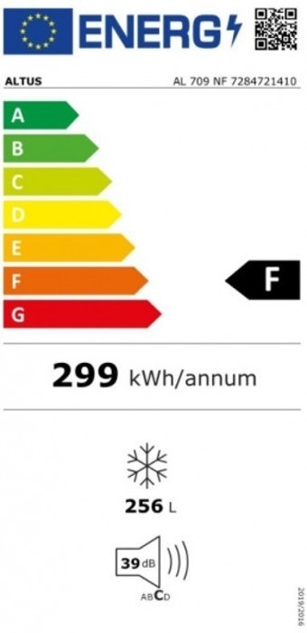 Altus AL 709 NF No Frost 7 Çekmeceli F Enerji Sınıfı 256 lt Dikey Solo Derin Dondurucu Beyaz