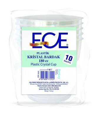 Ece Kristal Bardak 10'lu 180 Cc 4 ADET