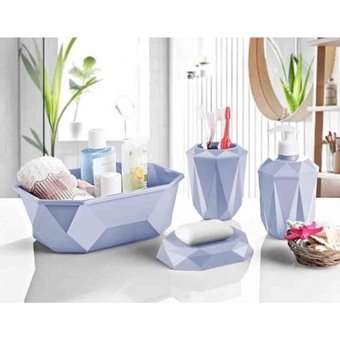 Asel Home Banyo Set - Açık Mavi
