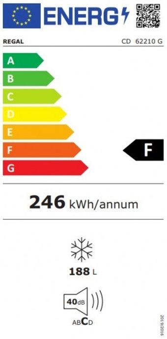 Regal CD 62210 G 4 Çekmeceli F Enerji Sınıfı 188 lt Dikey Solo Derin Dondurucu Gri