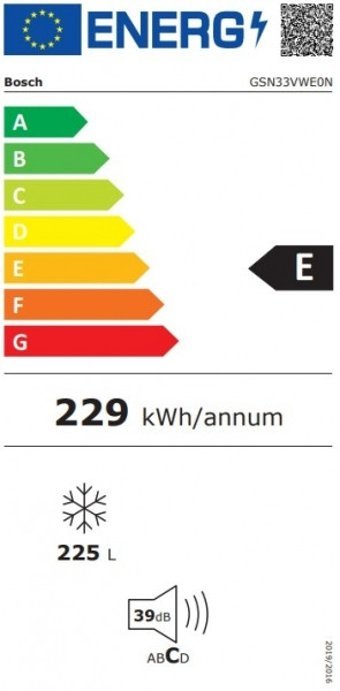 Bosch GSN33VWE0N No Frost 7 Çekmeceli A++ Enerji Sınıfı 225 lt Dikey Solo Derin Dondurucu Beyaz