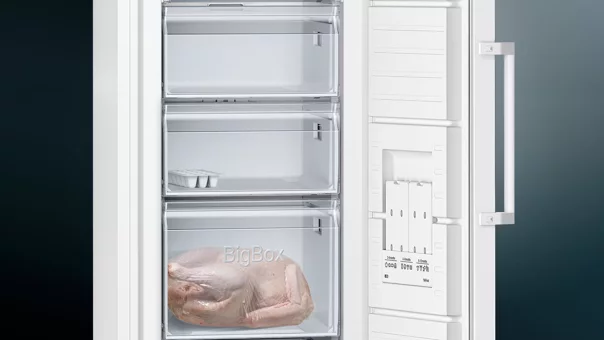 Siemens iQ300 GS29NVWE0N No Frost 5 Çekmeceli E Enerji Sınıfı 200 lt Dikey Solo Derin Dondurucu Beyaz