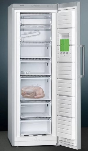 Siemens iQ300 GS33VVIE0N 7 Çekmeceli A++ Enerji Sınıfı 220 lt Dikey Solo Derin Dondurucu Inox