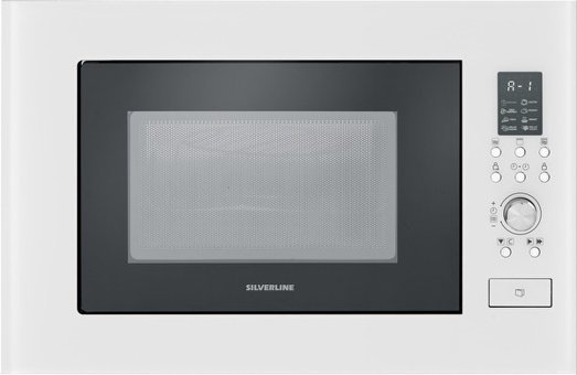 Silverline MW9018W01 Beyaz 25 lt Izgaralı Mekanik Ankastre Mikrodalga Fırın