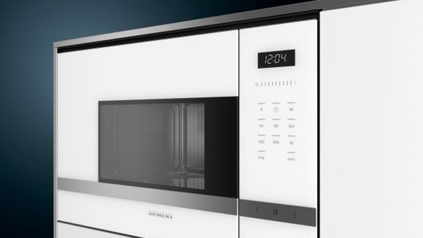 Siemens BF525LMW0 Beyaz 20 lt Dijital Dokunmatik Ankastre Mikrodalga Fırın