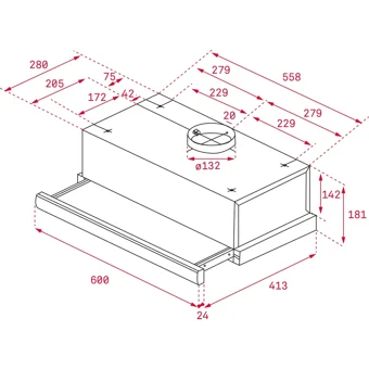 Teka Tl 6210 IX Bacalı Sürgülü Çift Motorlu İnox Aspiratör
