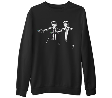Doctor Who - Timefiction Siyah Erkek Kalın Sweatshirt