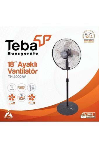 Teba WİNDY 18 inç 3 Kademeli Yer Kullanımlı Sanayi Tipi Vantilatör