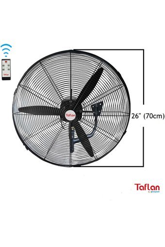 Taflan FLW 650 Kumandalı 26 inç 3 Kademeli Duvar Kullanımlı Sanayi Tipi Vantilatör