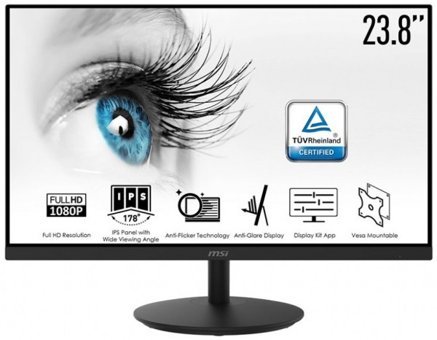 MSI Pro MP242 75 Hz 5 ms 28.3 inç FHD Flat IPS Hoparlörlü VGA HDMI 1920 x 1080 px LED Monitör