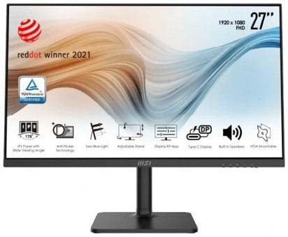MSI Modern MD271P 75 Hz 5 ms 27 inç FHD Flat IPS Hoparlörlü HDMI 1920 x 1080 px LED Monitör