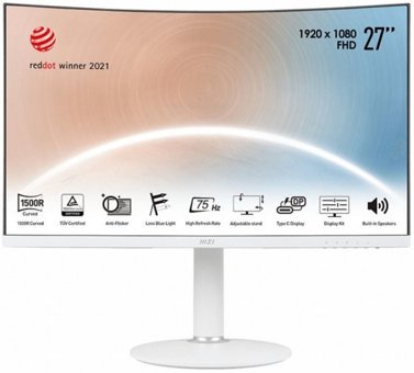 MSI Modern MD271CPW 75 Hz 4 ms 27 inç FHD Curved VA Hoparlörlü HDMI 1920 x 1080 px LED Monitör