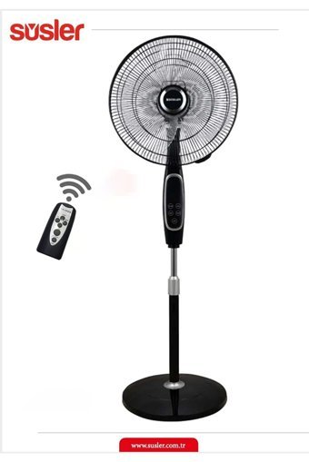 Süsler SV-1610 Kumandalı 16 inç 3 Kademeli Yer Kullanımlı Ayaklı Vantilatör