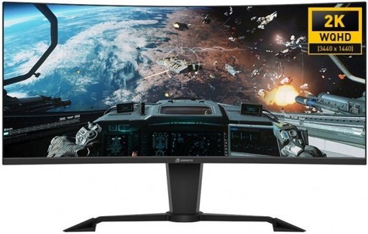 GameBooster GB-347LCWQ-H 144 Hz 1 ms 34 inç UWQHD Curved VA HDMI Freesync G-Sync 3440 x 1440 px LED Monitör