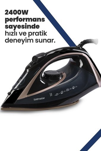 Goldmaster Smarty GM7630 2400 W Seramik Tabanlı Yatay Şok Buharlı Ütü
