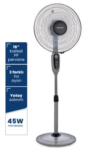 Goldmaster GFN-7903 Sessiz 16 inç 3 Kademeli Yer Kullanımlı Kule Tipi Vantilatör