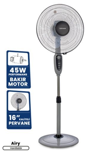 Goldmaster GFN-7903 Sessiz 16 inç 3 Kademeli Yer Kullanımlı Kule Tipi Vantilatör