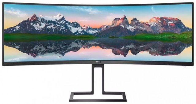 Philips 498P9/00 70 Hz 5 ms 49 inç QHD Curved VA Hoparlörlü HDMI 5120 x 1440 px LED Monitör