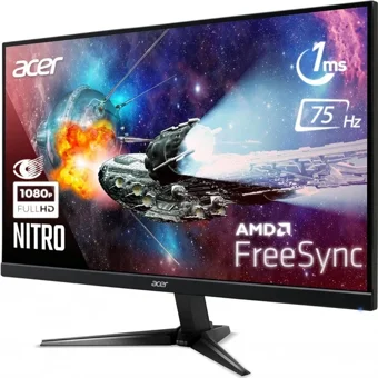 Acer Nitro QG241Ybii 75 Hz 1 ms 24 inç FHD Curved IPS VGA HDMI Freesync 1920 x 1080 px LED Monitör