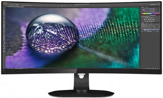 Philips 345E2AE/00 100 Hz 4 ms 34 inç UWQHD Curved VA Hoparlörlü HDMI 3440 x 1440 px LED Monitör
