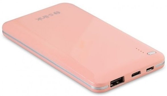 S-link IP-G100 10000 mAh Hızlı Şarj Micro USB Çoklu Kablolu Powerbank Pembe