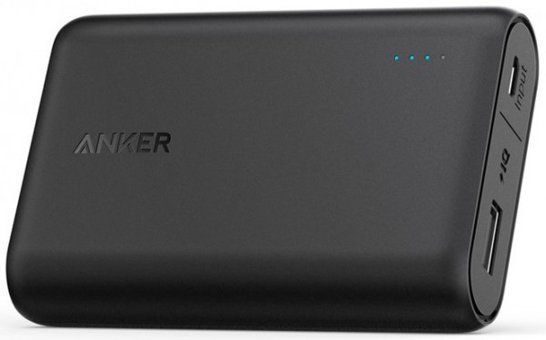 Anker PowerCore 10000 mAh Hızlı Şarj Micro USB Kablolu Powerbank Siyah