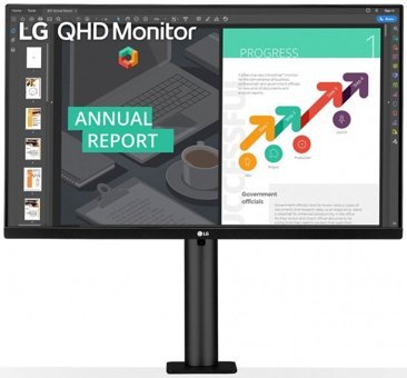 LG 27QN880-B 75 Hz 5 ms 27 inç QHD Flat IPS Hoparlörlü HDMI Freesync 2560 x 1440 px LED Monitör