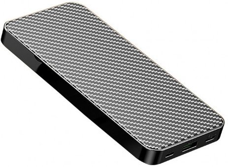 Sunix PB-14 12000 mAh Hızlı Şarj Mıknatıslı Dijital Göstergeli USB & Type C Çoklu Kablolu Powerbank Siyah