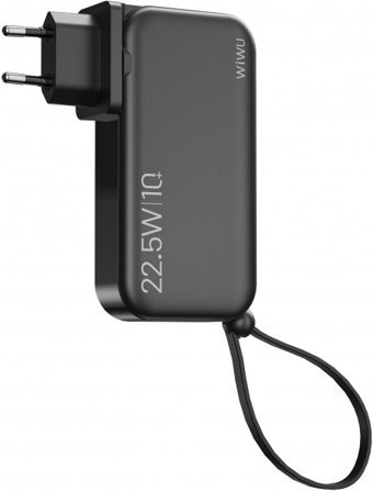 Wiwu JC-23 10000 mAh Hızlı Şarj USB & Type C Çoklu Kablolu Powerbank