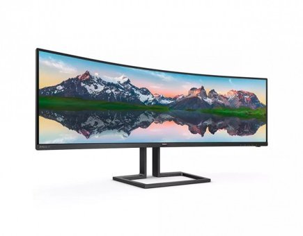 Philips 498P9Z/00 165 Hz 4 ms 48.8 inç UW-DQHD Curved VA Hoparlörlü HDMI 5120 x 1440 px LED Monitör