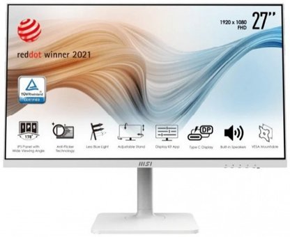 MSI Modern MD271PW 75 Hz 5 ms 27 inç FHD Flat IPS Hoparlörlü HDMI 1920 x 1080 px LED Monitör