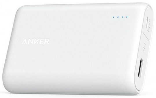 Anker PowerCore 10000 mAh Hızlı Şarj Micro USB Kablolu Powerbank Beyaz