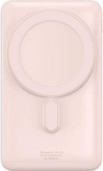 Baseus PPCXZ10 10000 mAh Hızlı Şarj Dijital Göstergeli USB & Type C Kablosuz Powerbank Pembe