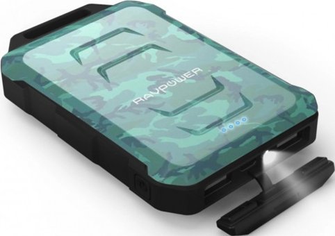 RAVPower RP-PB044 10050 mAh Hızlı Şarj Işıklı Micro USB Çoklu Kablolu Powerbank Yeşil