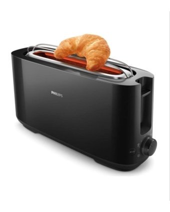 Philips Daily Collection HD2590/90 2 Dilim Kırıntı Tepsili Telli Akıllı 870 W Siyah Mini Ekmek Kızartma Makinesi