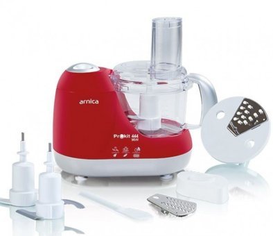 Arnica Prokit Mini 444 Doğrayıcılı Rendeli 600 W Mini Mutfak Robotu Kırmızı