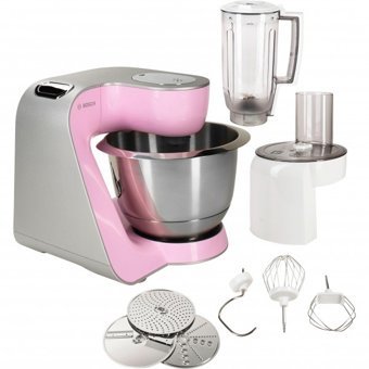 Bosch MUM58K20 Doğrayıcılı Rendeli Çırpıcılı 1000 W Pembe Mutfak Robotu