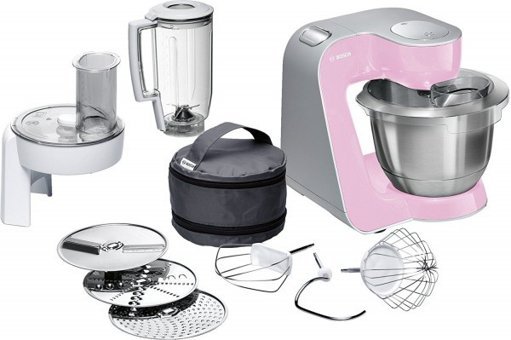 Bosch MUM58K20 Doğrayıcılı Rendeli Çırpıcılı 1000 W Pembe Mutfak Robotu