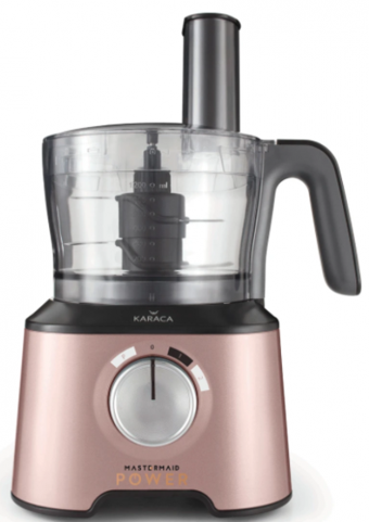 Karaca Mastermaid Power Multifunctional 10 in 1 Doğrayıcılı Rendeli Çırpıcılı 2000 W Mini Mutfak Robotu Rosegold