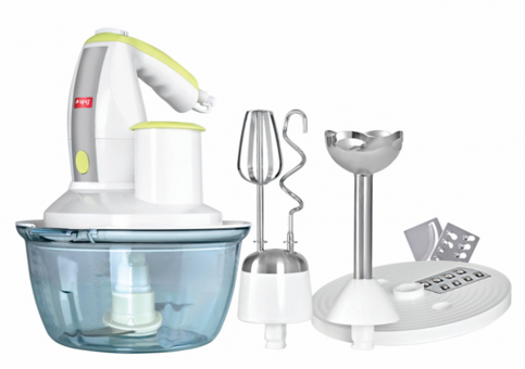 King Miracle P-991 Doğrayıcılı Rendeli Çırpıcılı 500 W Beyaz Mutfak Robotu