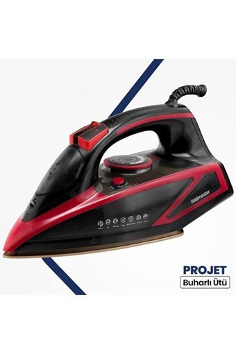 Goldmaster Projet 2600 W Seramik Tabanlı Yatay Şok Buharlı Ütü