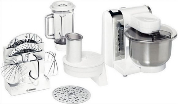 Bosch MUM48CR1 Doğrayıcılı Rendeli Çırpıcılı 600 W Beyaz Mutfak Robotu