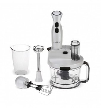 Karaca Pro Spiral Doğrayıcılı Rendeli Çırpıcılı 1000 W Mutfak Robotu Beyaz