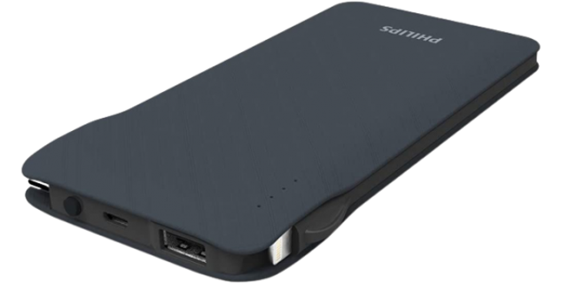 Philips DLP9006N 10000 mAh Hızlı Şarj Micro USB Çoklu Kablolu Powerbank Siyah